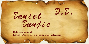 Daniel Dunjić vizit kartica